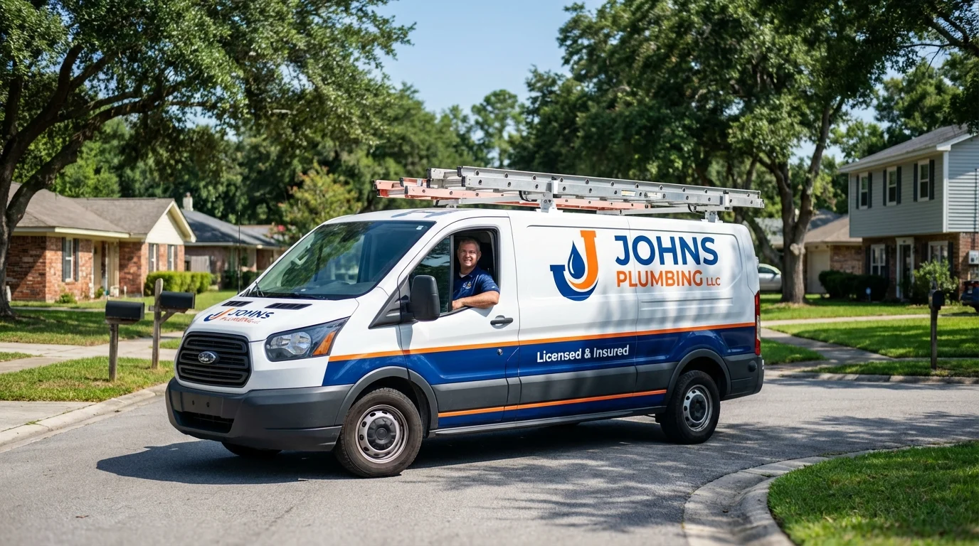 Johns Plumbing LLC service van in Terre Hill, PA