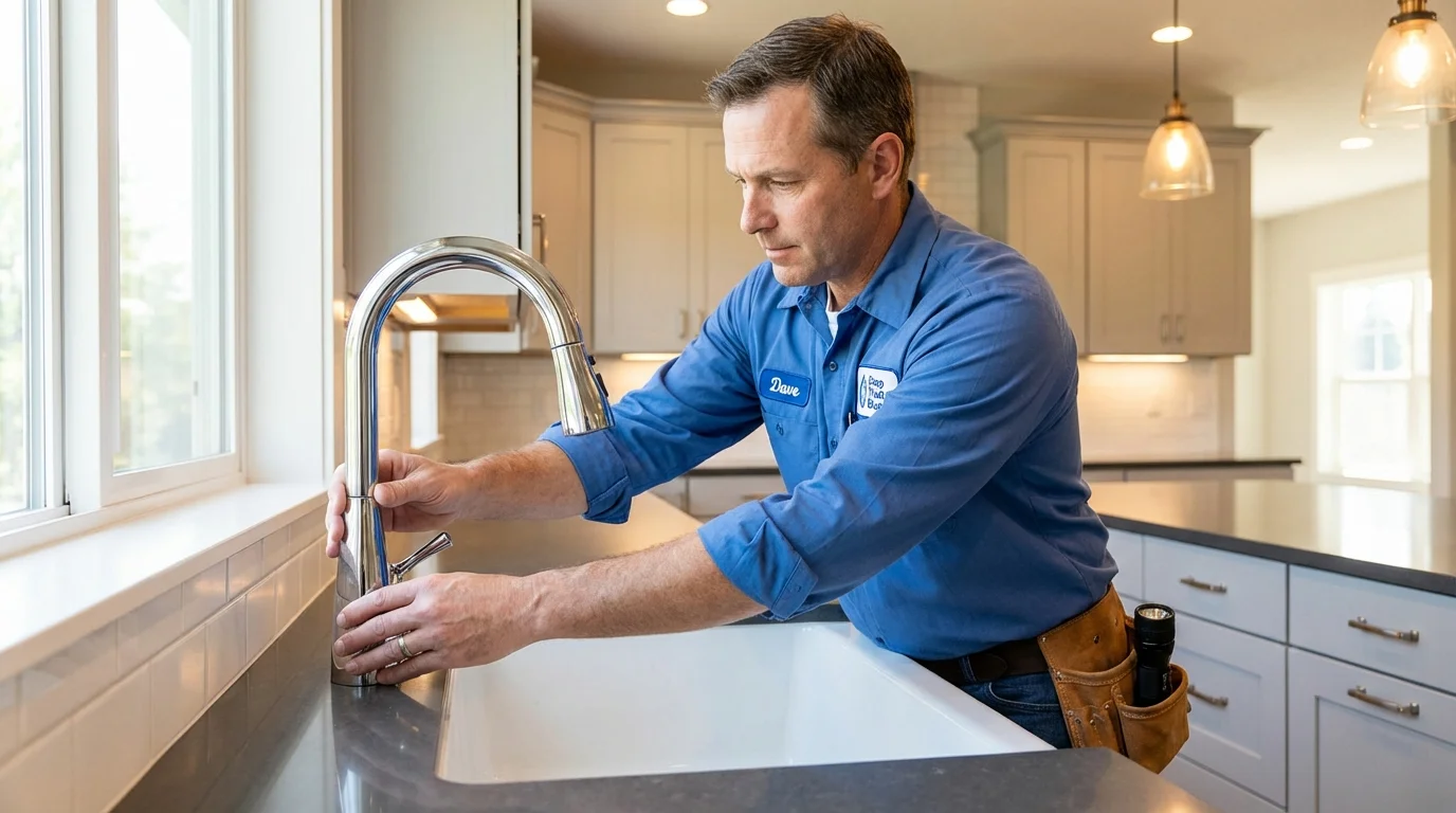Kitchen faucet installation by Johns Plumbing LLC in Terre Hill